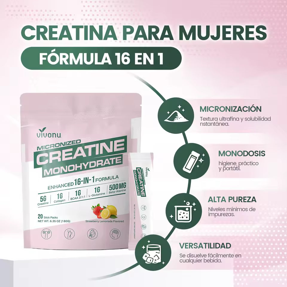 Creatina Monohidratada En Sobres
