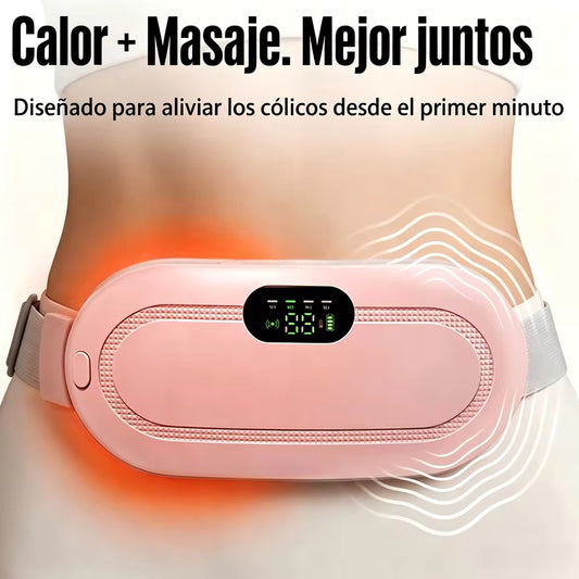 Cinturón térmico con masaje para cólicos menstruales