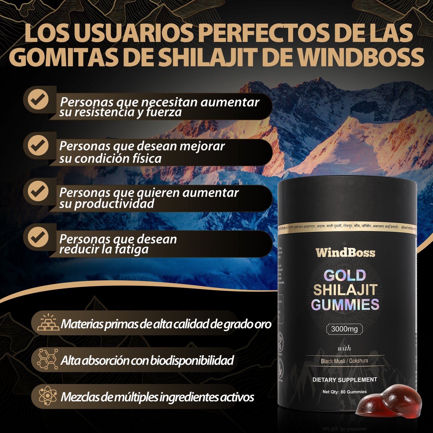 SHILAJIT 80 GOMITAS!  40% DE DESCUENTO!
