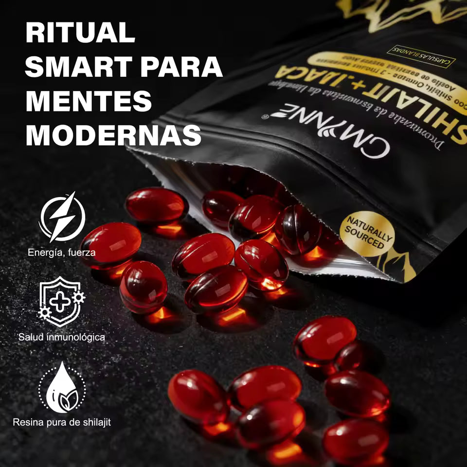 Shilajit + maca, 2 bolsas de 120 cápsulas