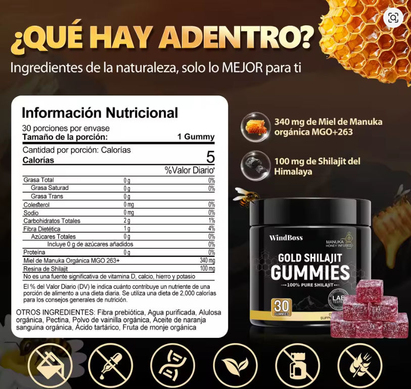 SHILAJIT 30 GOMITAS!!! 40% DE DESCUENTO!!!