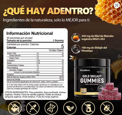 SHILAJIT 30 GOMITAS!!! 40% DE DESCUENTO!!!