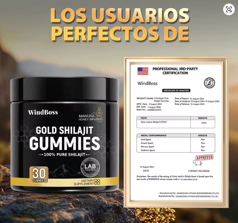 SHILAJIT 30 GOMITAS!!! 40% DE DESCUENTO!!!